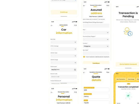 Transaction Processing Mobile Interface